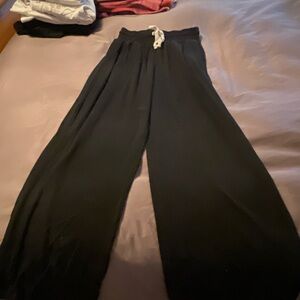 AMPERSAND AVE Black Wide-Leg Joggers Tall